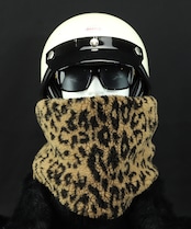 ROBIN NECK WARMER ソフトデニム&ブラウンレオパード