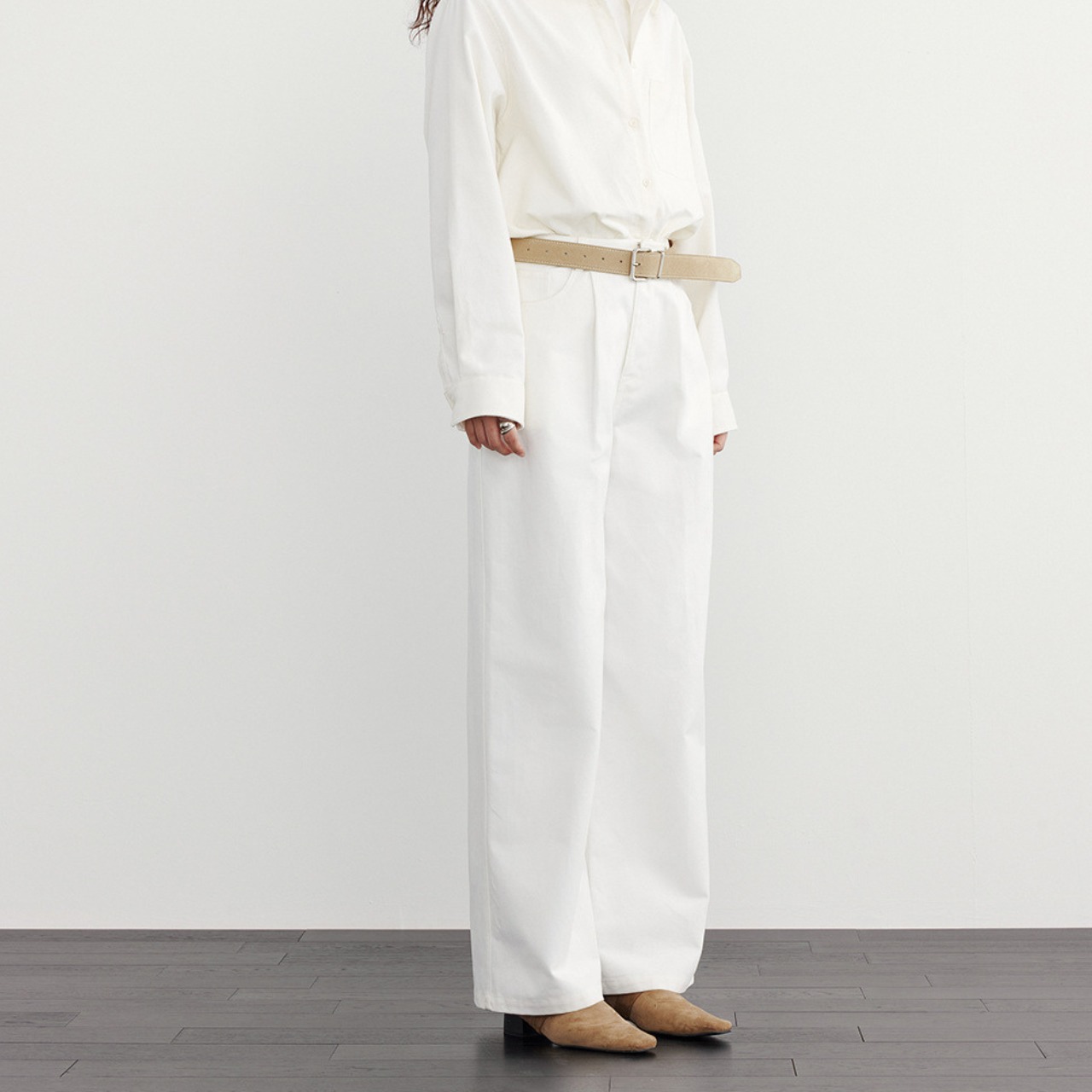 High-Waist Loose Fit Wide Leg Pants 【2color】 T3491