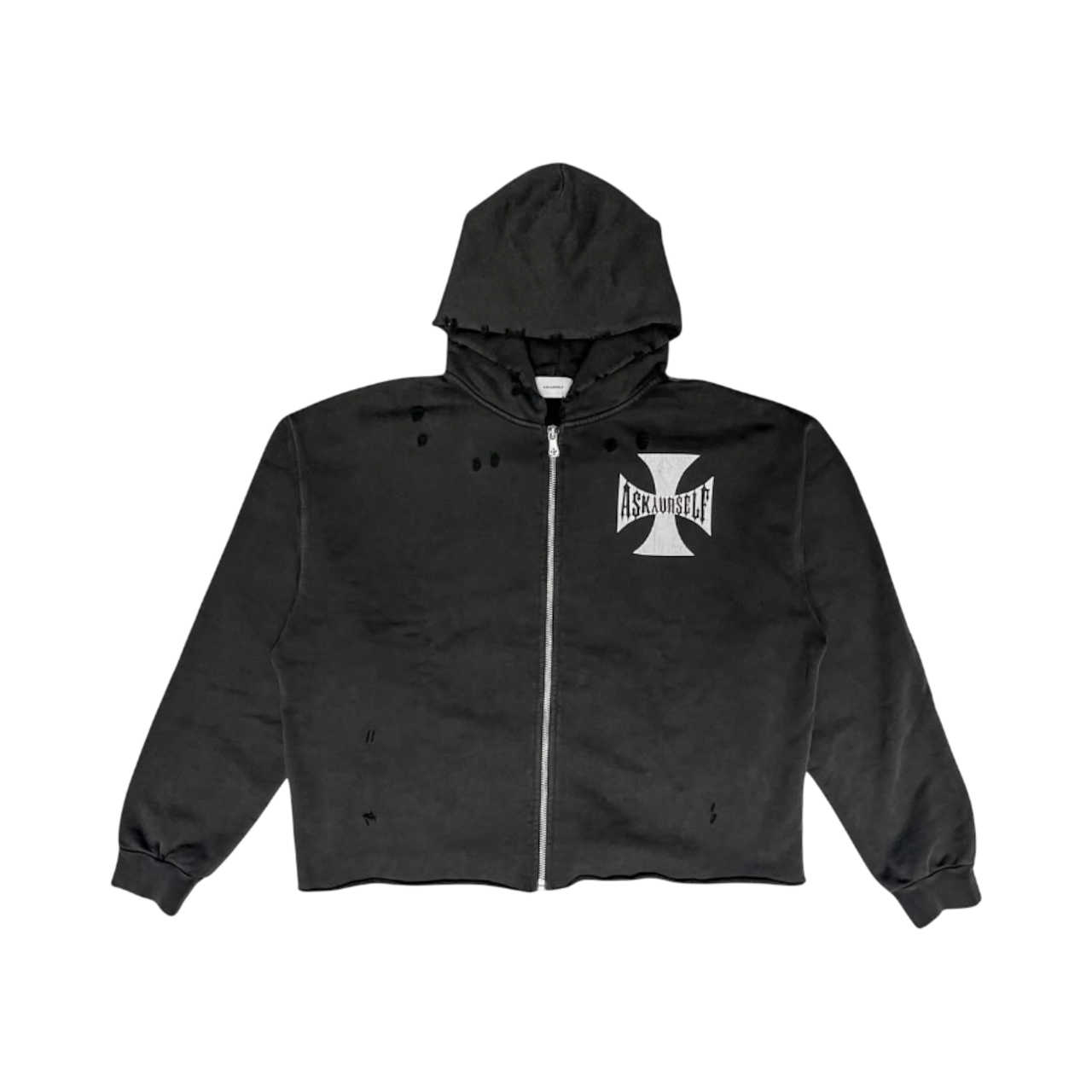 【ASKYOURSELF】VINTAGE COLLEGE HOODIE - 1