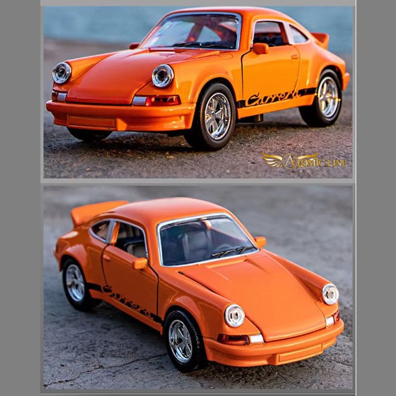 ポルシェ 911 Carrera 1/36 ミニカー 全2色 ライト点灯 エンジン