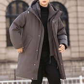 フード付き ヒップ丈 ダウンジャケット af0061