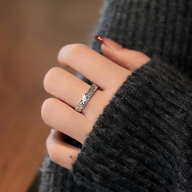 Silver925 キラキラ銀河アイスキューブデザインリング