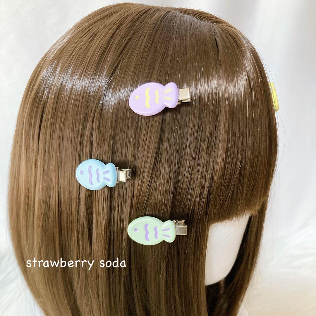 おさかな パステル ミニ ヘアクリップ 5個セット | strawberry soda