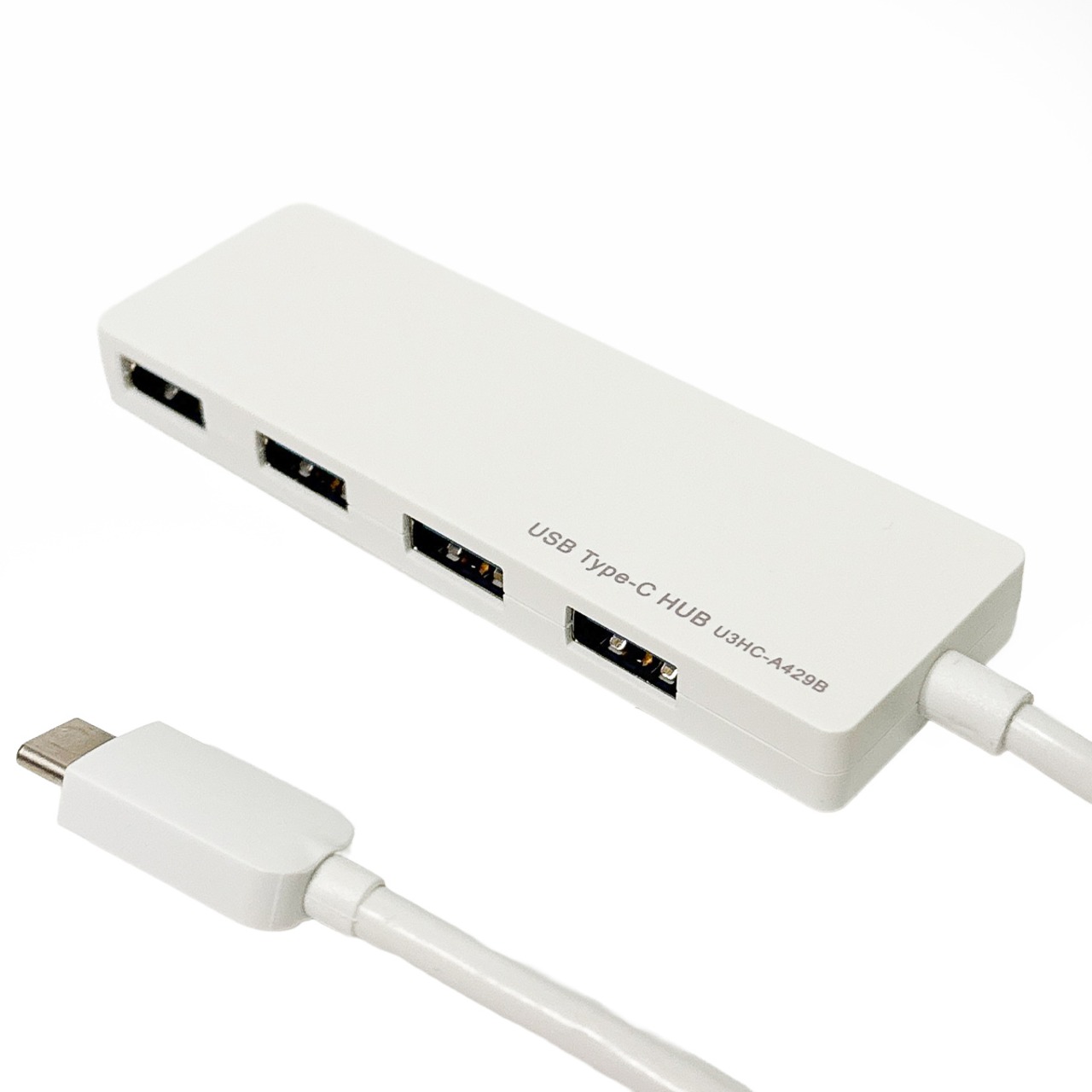 エレコム USB Type-C接続 4ポート USB3.1ハブ U3HC-A429BXWH 超薄型設計 高速データ転送 バスパワー
