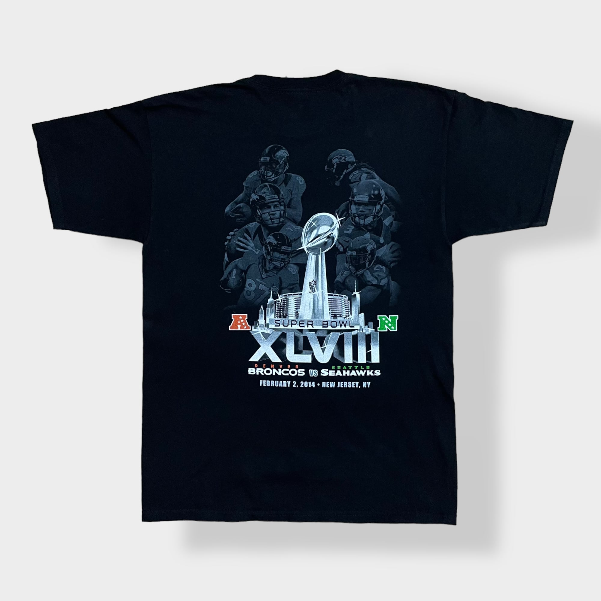 AAA】NFL 2014 Super Bowl スーパーボウル プリント Tシャツ 両面 ...