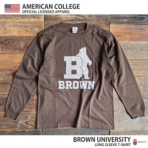 BROWN / ブラウン大学 LONG SLEEVE Tシャツ (BRAG-004) 5.6oz ロンT メンズ レディース カレッジ ロゴ アメカジ スポーツ アイビー リーグ ブランド