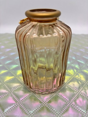 ゴールドリムグラスベースボトル