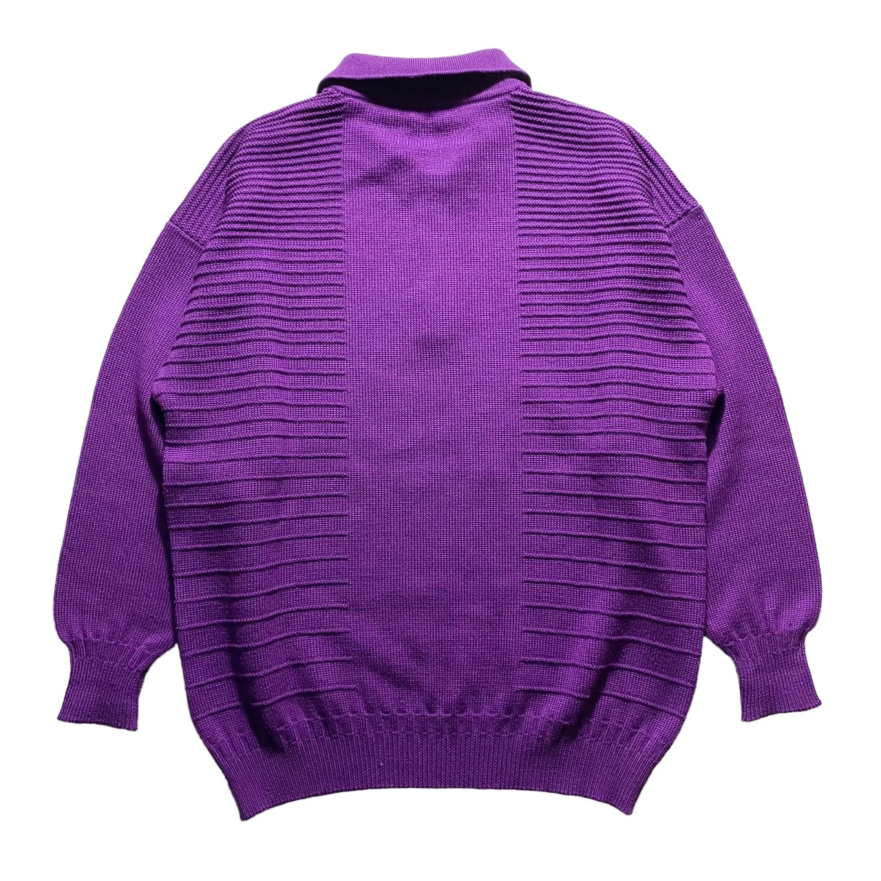 vintage VERSACE SPORT fake layered collar purple knit sweater