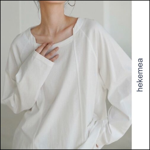 スクエアネックロングTシャツ　　232839