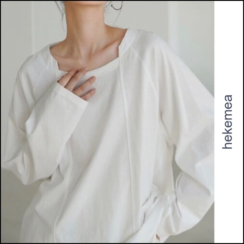 スクエアネックロングTシャツ 232839