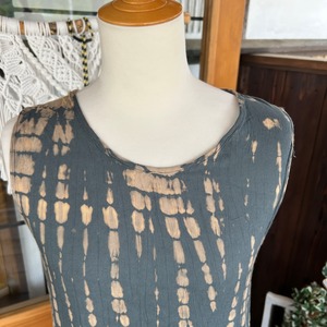 タイダイ後ろリボンロングワンピース