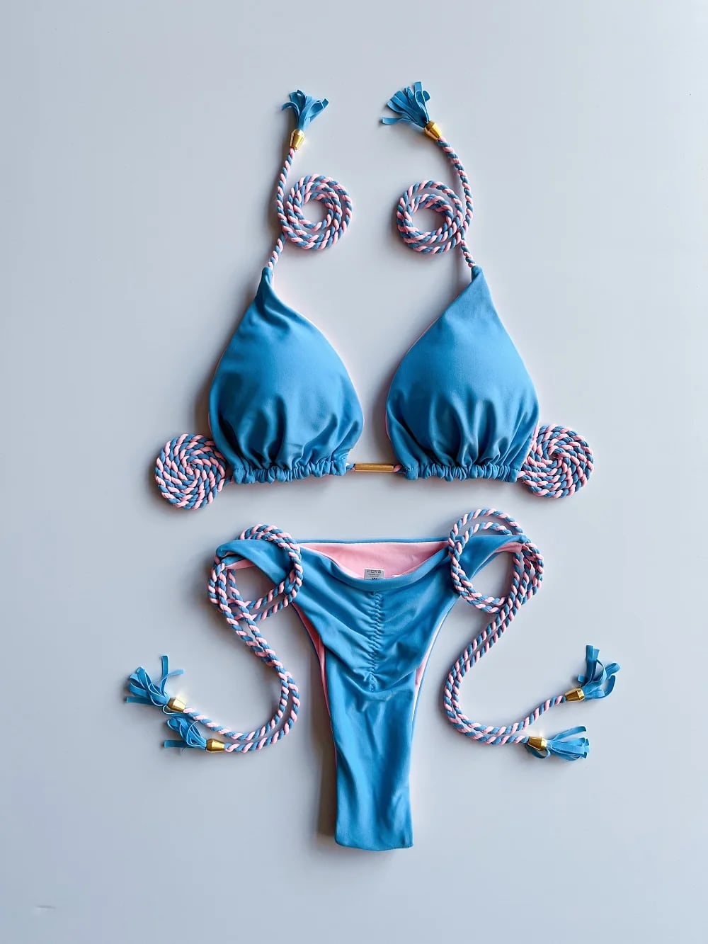 女性用ブラックトライアングルビキニセット,ひも水着,セクシーな包帯