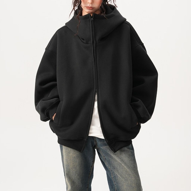 ビッグネックボリュームフーディ 3col R01087