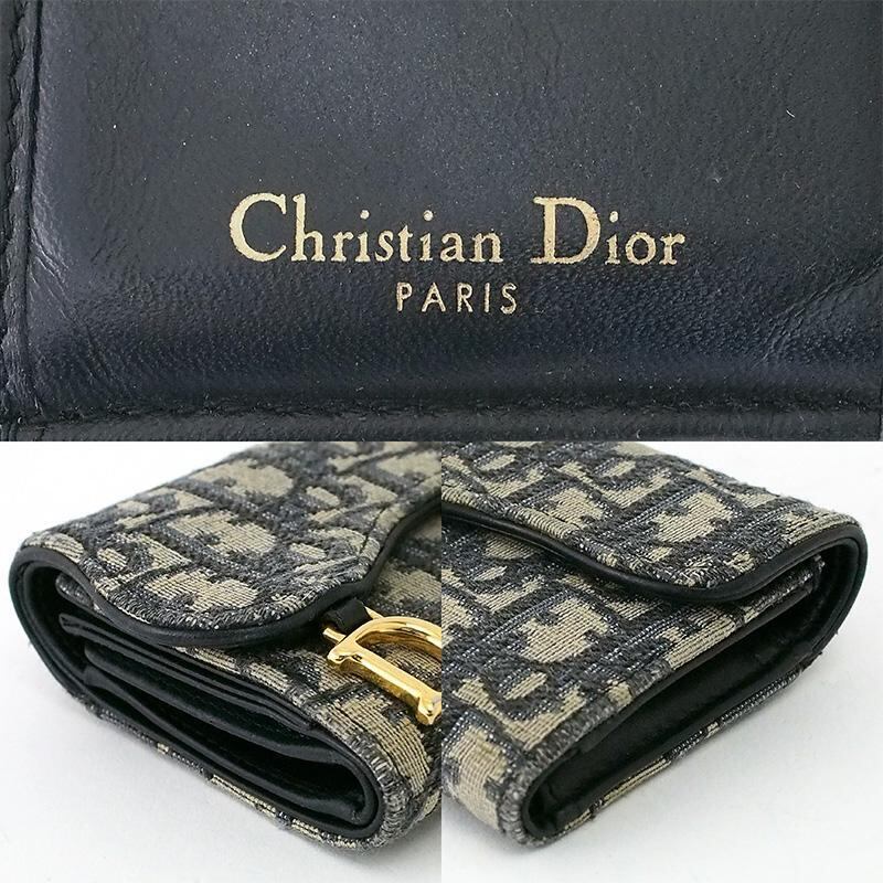 Christian Dior トロッター サドル 三つ折り コンパクトウォレット クリスチャン・ディオール Christian Dior トロッター サドル
