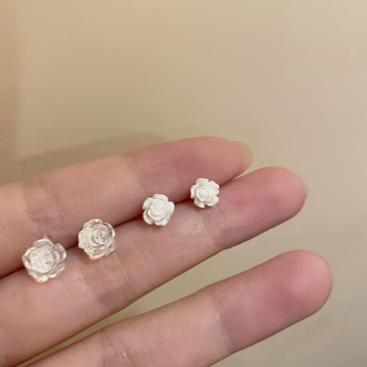zhajian優しいカメリアピアス セット