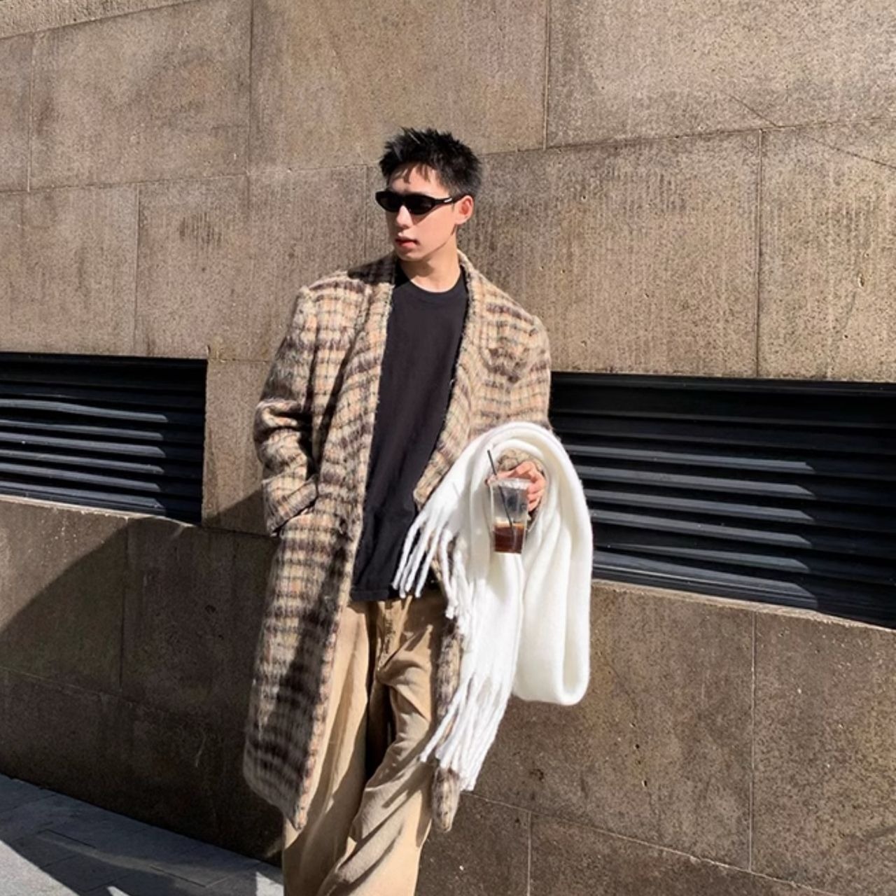 シンプルロングマフラー　1073