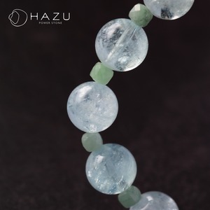 天然カラーの優しいアクアマリン［アクアマリン（非加熱）／翡翠／水晶］