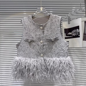 フェザーミックスジレ　A3354