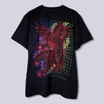 和彫×サイバー 朱雀｜Tシャツ-黒