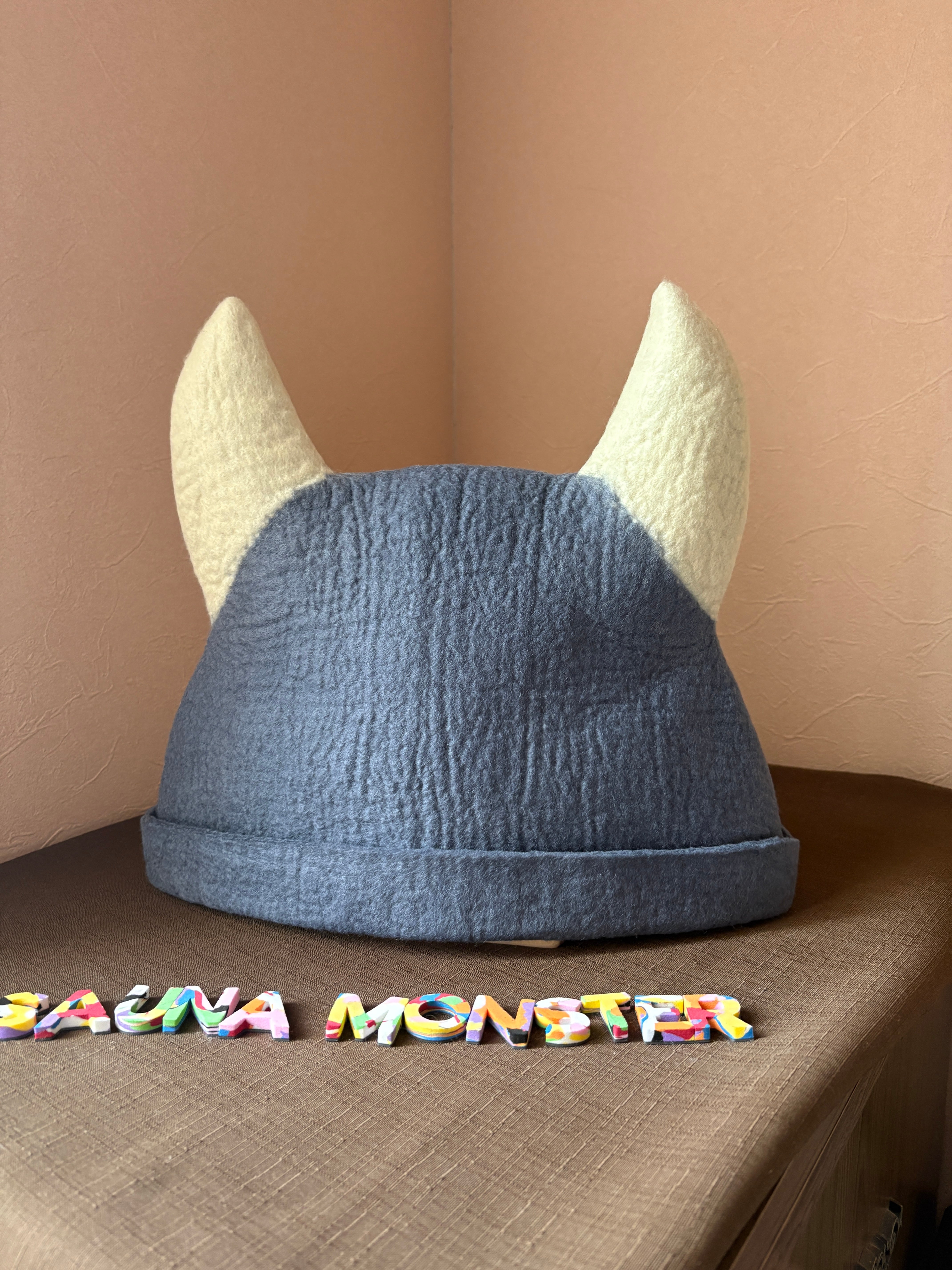 サウナハット（バッファローツノ付き）シンプルカラー | サウナ