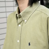 bootleg linen shirt khaki