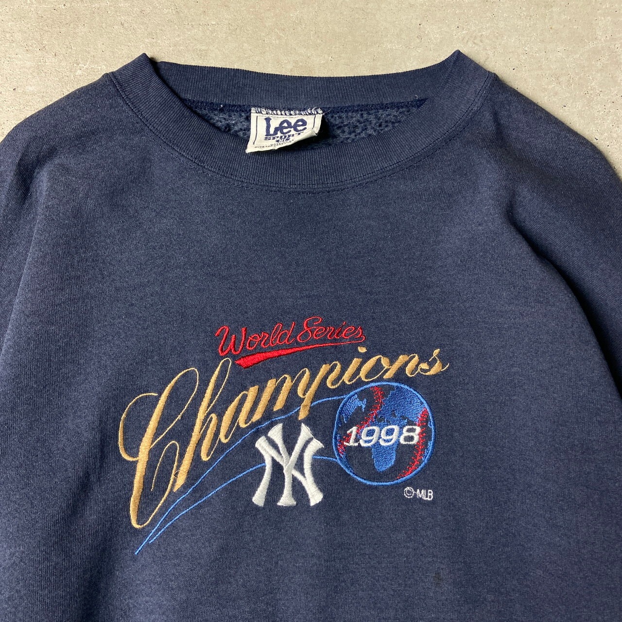 90年代 USA製 Lee リー MLB NEW YORK YANKEES チームロゴ 刺繍 