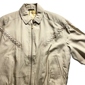 ZILLI leather braided silk drizzler jacket