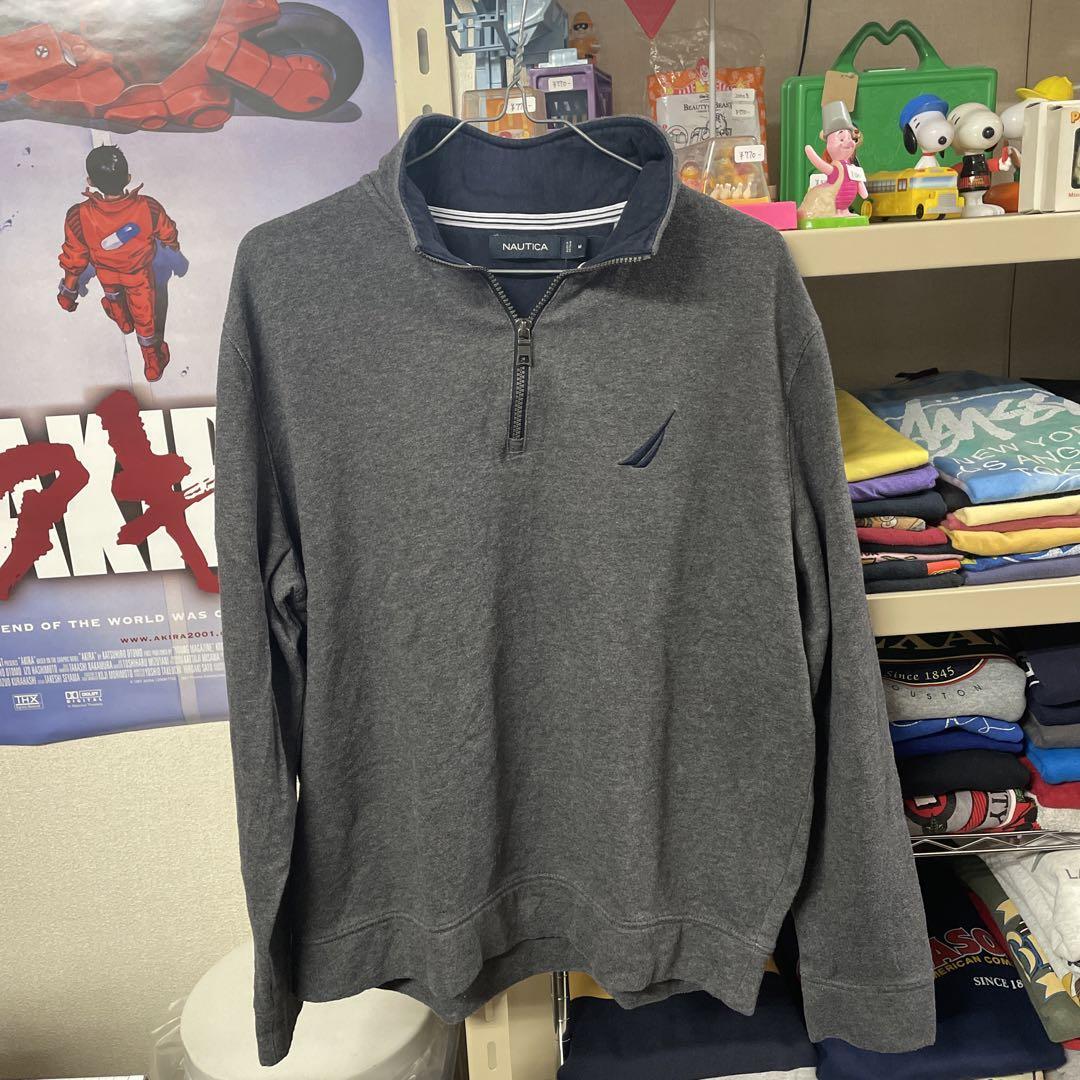古着 NAUTICA ノーティカ ハーフジップ スウェット グレー Mサイズ 古着MIX アメカジ ユニセックスOK | 古着屋bttf 古着 NAUTICA ノーティカ ハーフジップ スウェット グレー Mサイズ 古着MIX アメカジ ユニセックスOK | 古着屋bttf