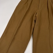 PAPAS パパス カシミヤ混 ウール スラックスパンツ 裾ダブル サイズ L /メンズ/キャメル
