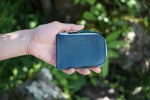 《即納》zip card coin case【marine blue】