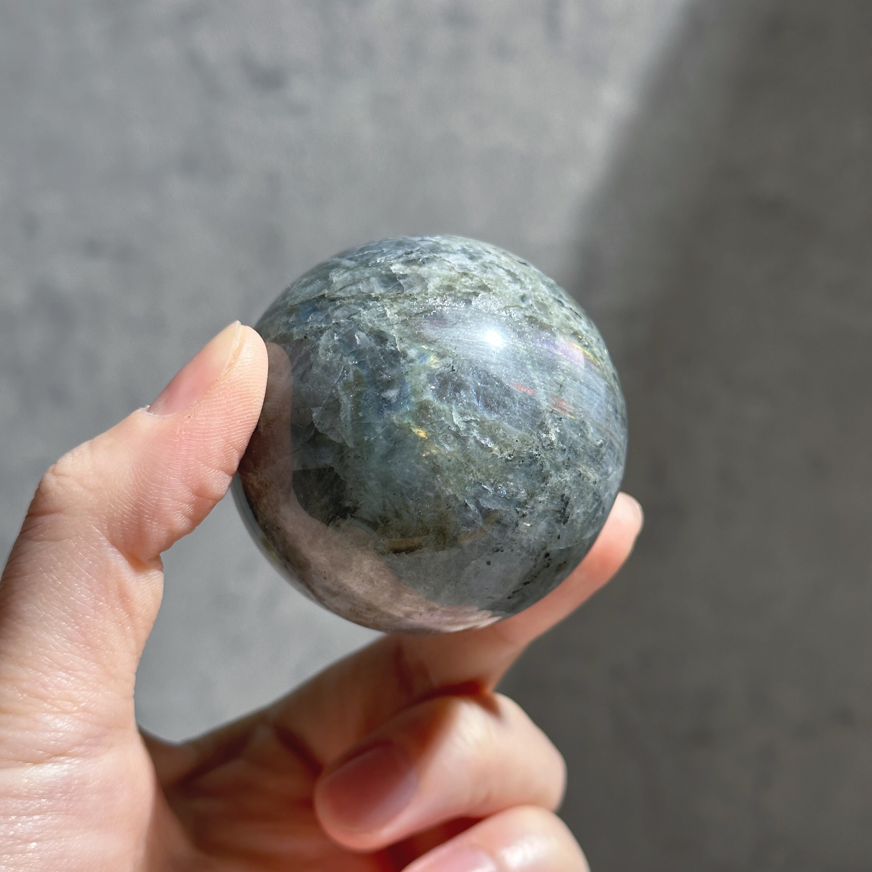 グレーのラブラドライト スフィア 11◇ Labradorite Sphere ◇天然石