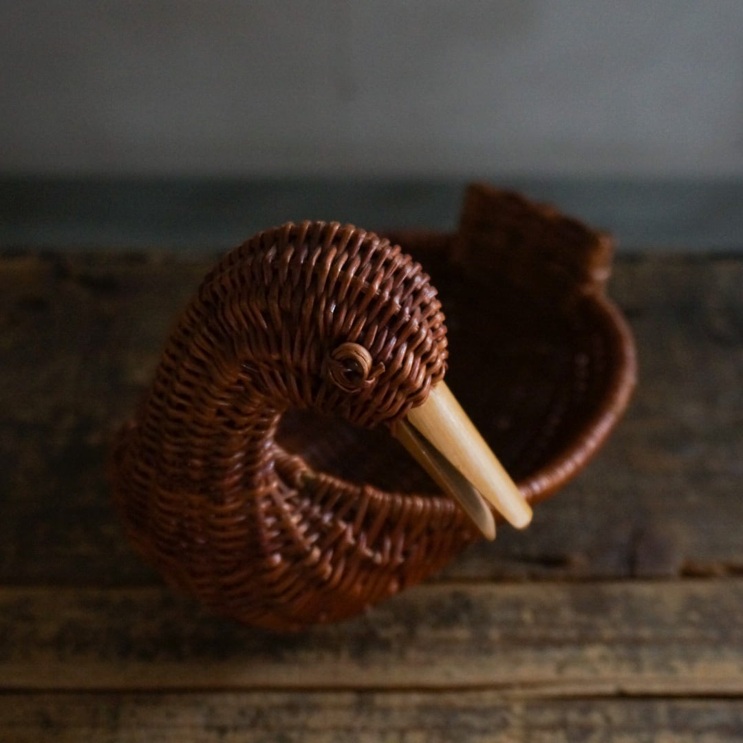 古い籐のアヒルかご | Konishi Koffee web shop
