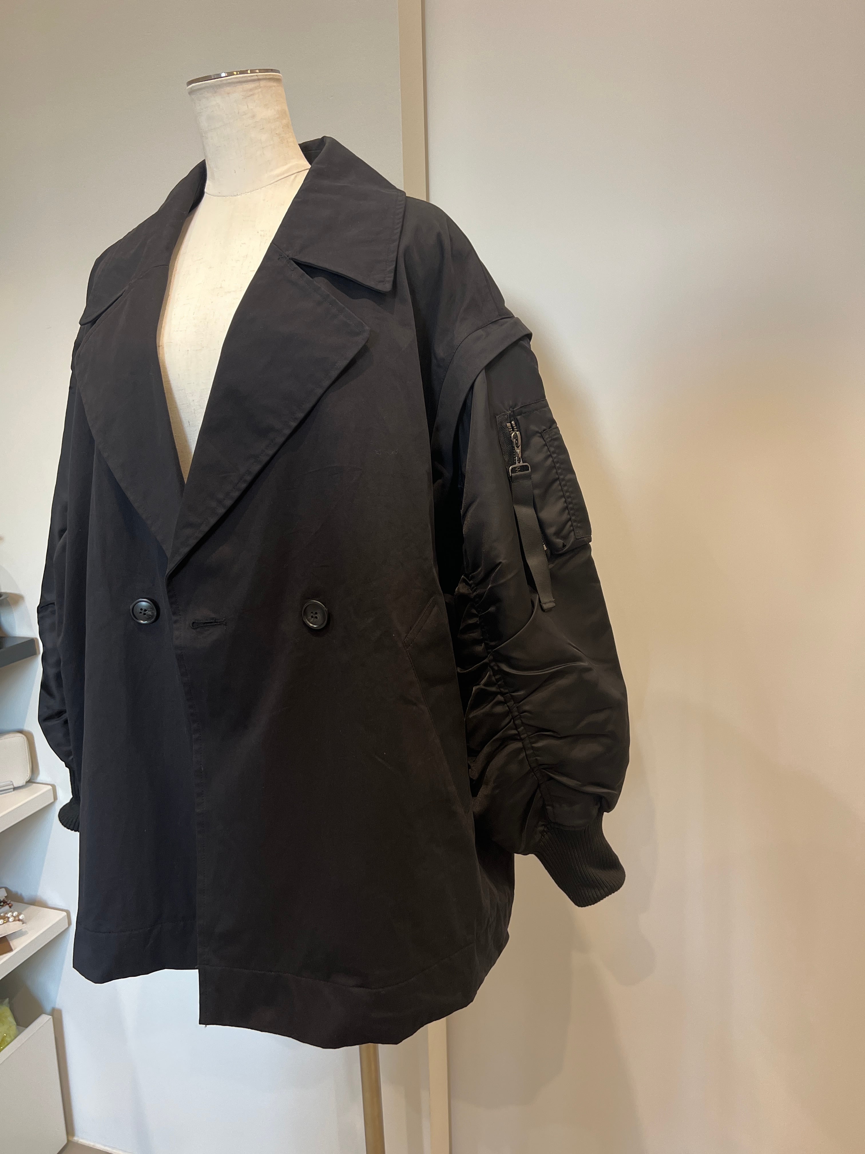 【SELECT】MA-1スリーブビッグカラーハーフコート 42-0186