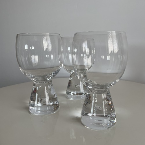 70s bubble stem glass