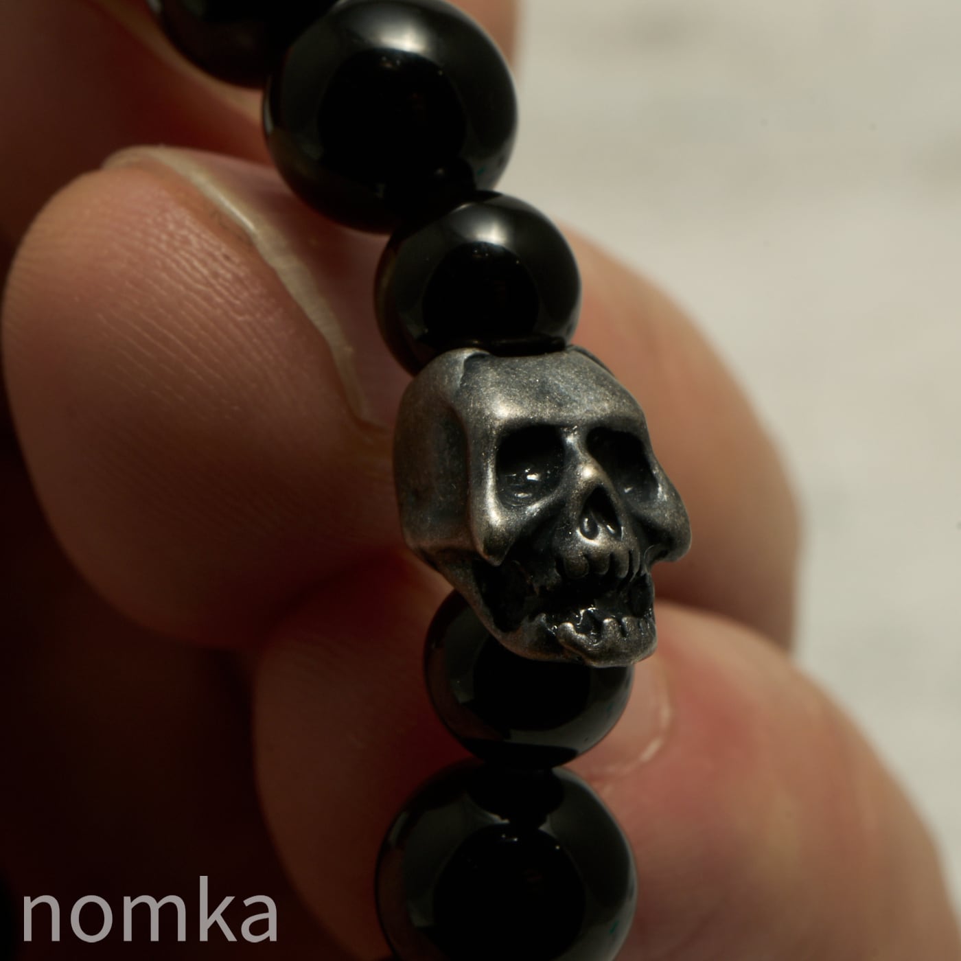 THE REBIRTH/挑戦と前進】オニキス×スカル×ハートチャーム デザイン