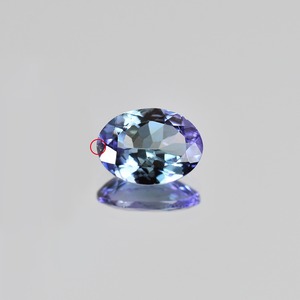 加工OK 非加熱 タンザナイト 0.843ct ソーティング付き ルース 天然石 バイカラー 系 オーバル