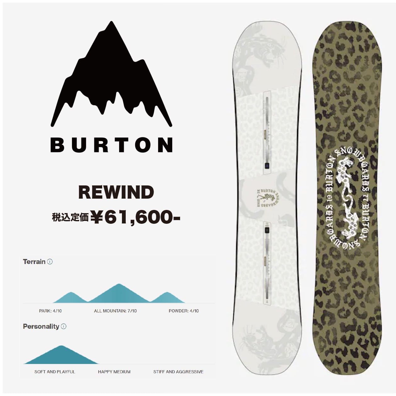 型落ち . 22-23年モデル BURTON. REWIND. バートン リワインド