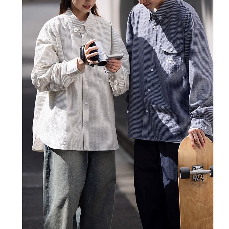 ★LOOSE CLASSIC STRIPED SHIRT　　　A0745