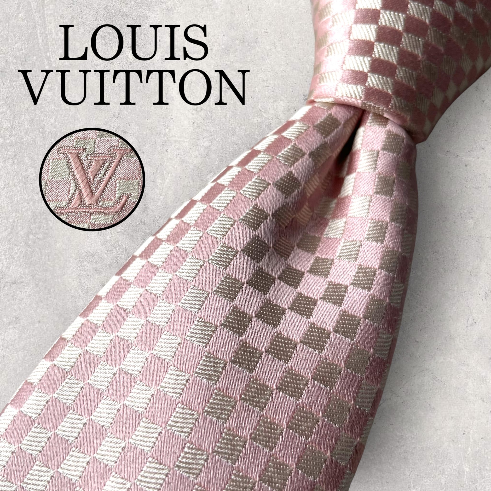 超激安お得 LOUIS VUITTON - LOUIS VUITTON マイクロダミエ ネクタイ