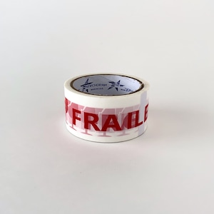 梱包テープ ガムテープ 取扱注意テープ タイ語 白  / Fragile Packing Tape White