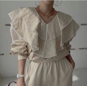 Big frill blouse