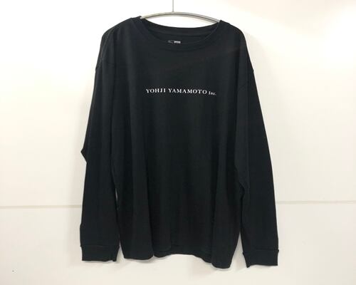 Yohji Yamamoto × New Era ヨウジヤマモト　ニューエラ ロゴTシャツ　長袖 ブラック　5 【表参道t08】 |  ブランド古着Brooch powered by BASE