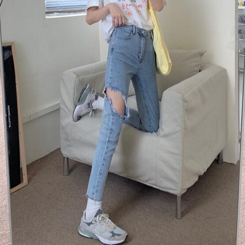 ジーンズ サマーハイウェストウェスト薄手パンツ 夏物 YY-ファッション58104758633