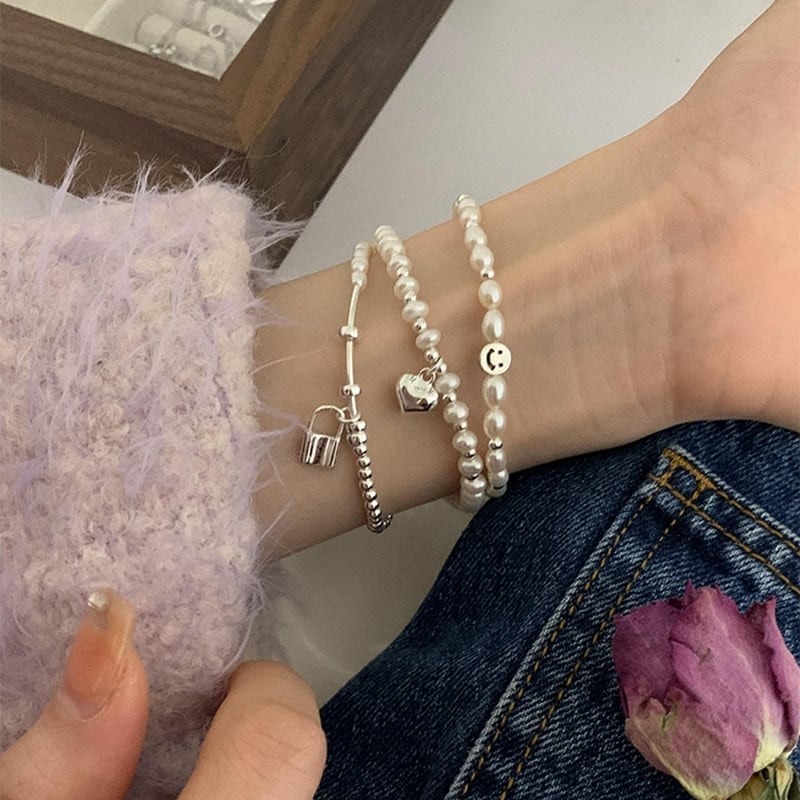 送料無料 MENGJIQIAO淡水パールブレスレット女性Girsメタル