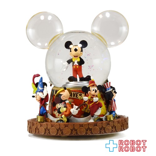 ※難有り：WDW ディズニー ミッキーマウス ミュージカル ムーブメント オルゴール スノーグローブ スタチュー フィギュア 箱入