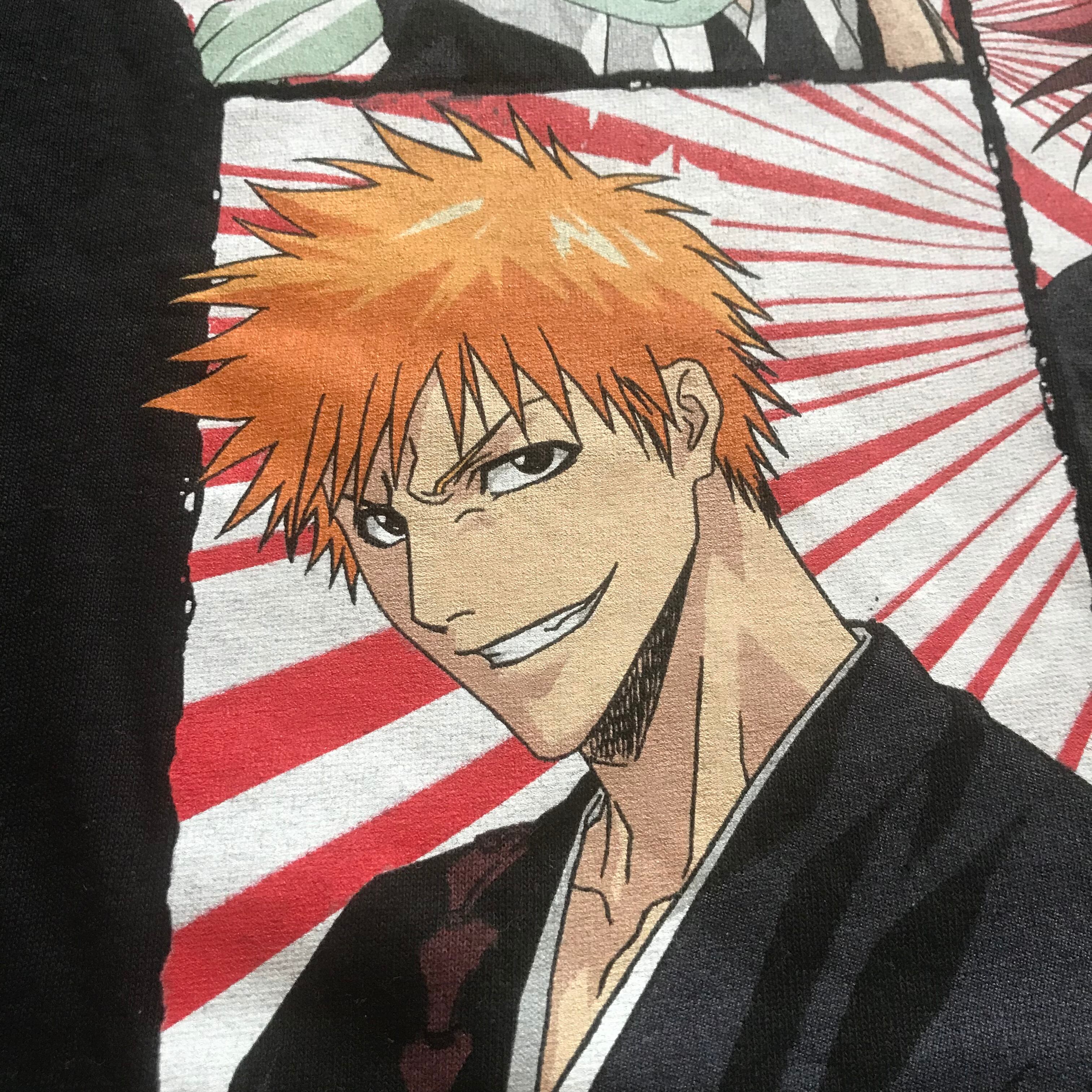 デッドストック　00s　bleach　Tシャツ　L　グレー　アニメTシャツ *