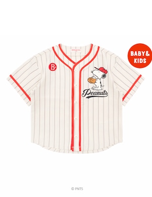 ★ [BEBE DE PINO] Baseball Snoopy stripe jersey tee 正規品 韓国ブランド 韓国ファッション 韓国代行 韓国通販 ベベドピノ bebedepino 日本 店舗 韓国 子供服