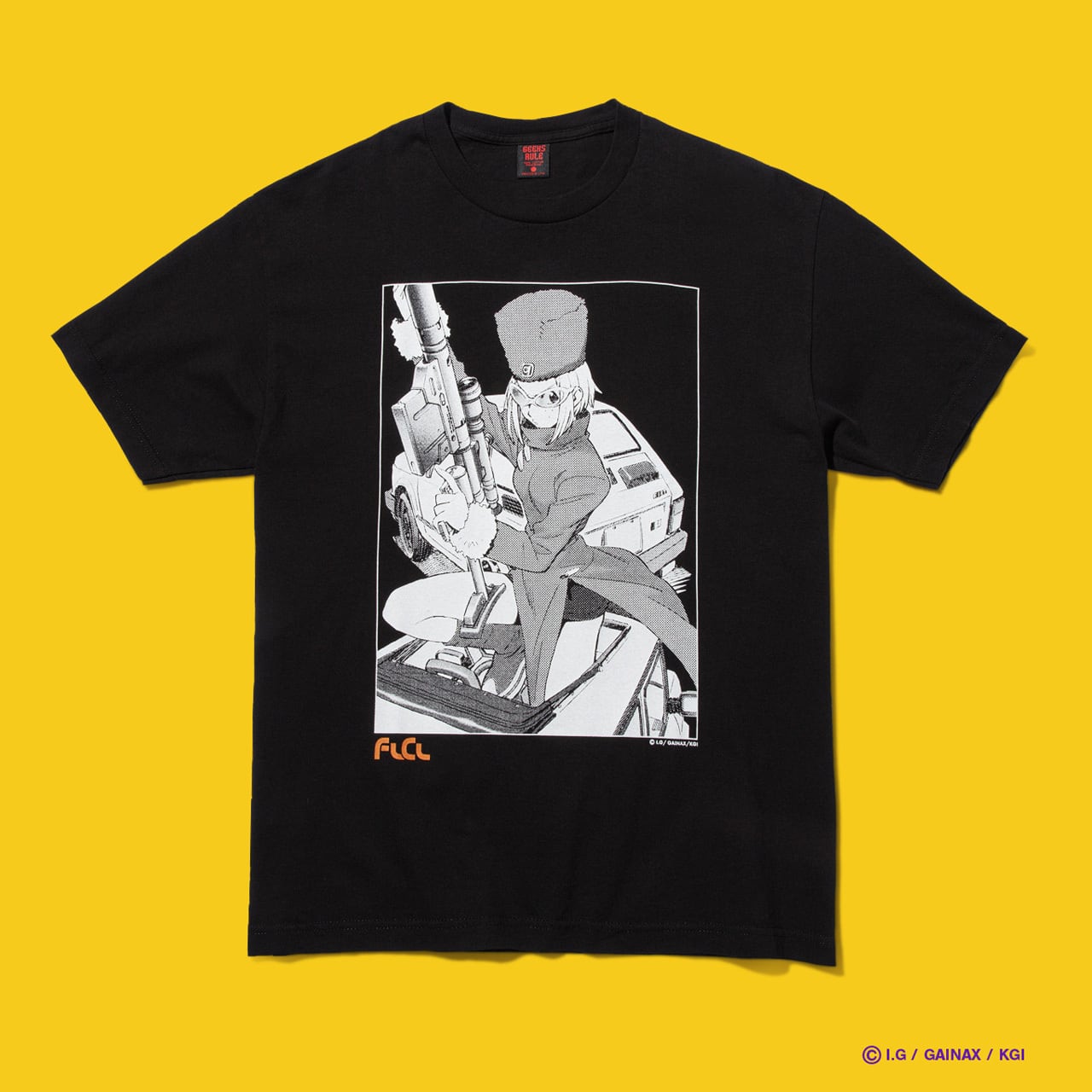 FLCL × GEEKS RULE SILKSCREEN PRINTING T SHIRT(キツルバミ)