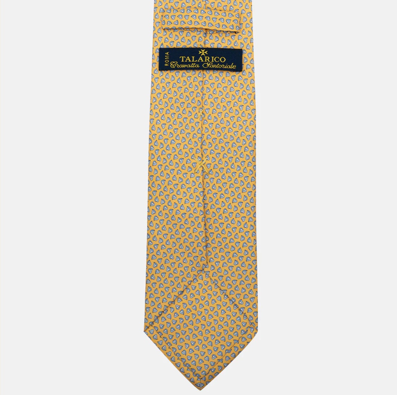 3-Fold Silk Tie, Micro Pattern, Yellow - JA056125-8