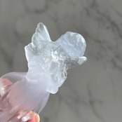 天使モチーフ*ラベンダーピンクフローライト*エンジェル*天然石*天然石インテリア*置き物